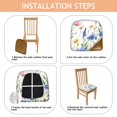 thumbnail image 4 of Pioneer Flower Seat Covers for Dining Room Chairs Set Of 6,Stretch Printed Washable Chair Seat Cover with Elastic Ties and Button,Removable Waterproof Couch Cushion Covers, 4 of 6