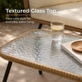 thumbnail image 4 of RADIATA 5-Piece Boho Wicker Patio Furniture Set with 2 Beige Cushioned Chairs, 2 Ottomans and Textured Glass Coffee Table, 4 of 8