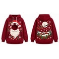 thumbnail image 3 of Christmas Pet Pouch Hoodie Women Men Long Sleeve Festive Graphic Loose Casual Pullover Sweatshirt Dog Cat Carrier Hoodie, 3 of 6