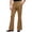 Brown, variant on LEKWK Flared Dress Pants for Men Slim Fit Bootcut Trousers Retro Style Casual Slacks with Pockets Smooth Draped Apparel for Business Work Office Party Outing Purple L