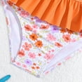 thumbnail image 6 of TOWED22 Toddler Girls Swimsuit Rashguard Set Summer Beach Breathable Tankini with UPF 50+ Sun Protection 2-8T Orange,4-5 Y, 6 of 7