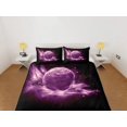 thumbnail image 2 of Juego de Funda Nórdica Planeta Púrpura, Ropa de Cama Galaxia Saturno, Juego de Cama Espacio Exterior, 2 of 4