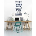 thumbnail image 3 of This Office Runs on Teamwork, Fun and Coffee Vinyl Lettering Wall Art Stickers Work Décor Quote, 36 X 15 , Deep Blue, 3 of 4