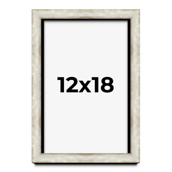12x18 Shadow Box Frame Silver | 1.625 Inches Deep Real Wood Contemporary Shadowbox Display Frame |