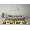 thumbnail image 3 of Ahgly Company Indoor Square Abstract Brown Modern Area Rugs, 4' Square, 3 of 4