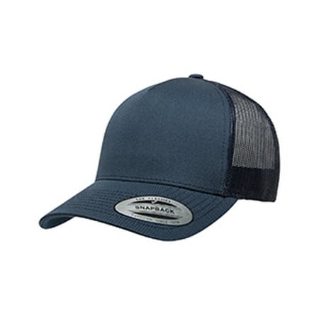 Adult 5-Panel Retro Trucker Cap - NAVY - OS