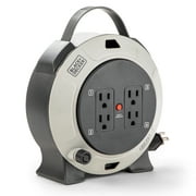 Black + Decker 20ft. Cord Reel 16AWG 4 Outlets