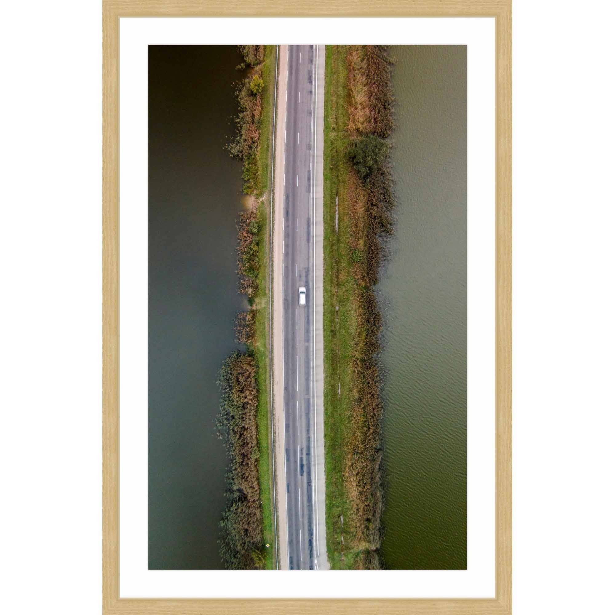 "Lanes Across Water" by Karolis Janulis Framed Painting Print