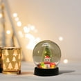 thumbnail image 5 of Christmas Snow Globes, Lighted Decorations Snow Globes Lantern, Santa Christmas Table Decorations LED Crackle Glass Ball for Living Room Fireplace Tabletop,Home Décor & Gift, 5 of 5