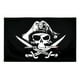 thumbnail image 2 of Banderines piratas de esqueleto con bandera Jolly Roger para fiesta de Halloween, fiesta pirata, 2 of 8