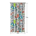 thumbnail image 5 of Colorful Sports Items Pattern Shower Curtain 36"x72" ,Bathroom Decorative Shower Curtains Set with 12 Hooks,Modern Waterproof Washable Shower Curtain, 5 of 6