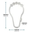 thumbnail image 6 of Mainstays Shower Curtain Rollerball Hooks, Easy Gliding, Clear, Set of 12, 6 of 9