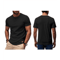 thumbnail image 2 of Camiseta de Viscosa de Bambú para Hombre, Ultra Suave, , con Cuello Redondo Refrescante, Informal, Básica, Interior Negro S, 2 of 6
