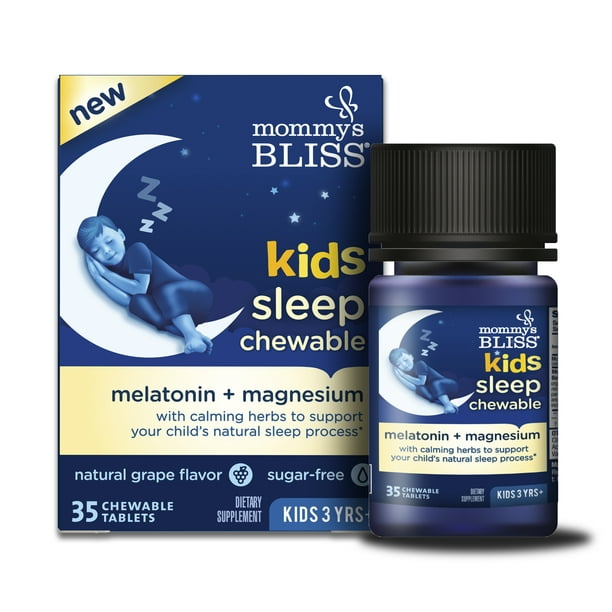 Mommys Bliss Kids Sleep Chewables with Melatonin + Magnesium, 3+ Years