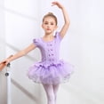 thumbnail image 2 of PRfgtbd Girls Dress Classical Ballet Practice Tutu Dress For Girls Dance Recital Performance Short Sleeve Ballet Leotards Training Outfit Cute, 2 of 5