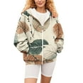 thumbnail image 6 of Bovemsi Sweatshirt for Women Long Sleeved Spring And Autumn Zipper Hoodie With Hat Camo Hoodie, 6 of 7
