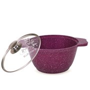 KUKMARA Aluminum Wok Cooking Pot Mystery Nonstick Pot with Lid 1. Qt (1 L) Camping Cookware Dutch Oven Kitchen Pot