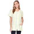 thumbnail image 1 of Casual Nights Women's Snap Front Smock Cobbler Woven Scrub Apron Top with Pockets, 1 of 4