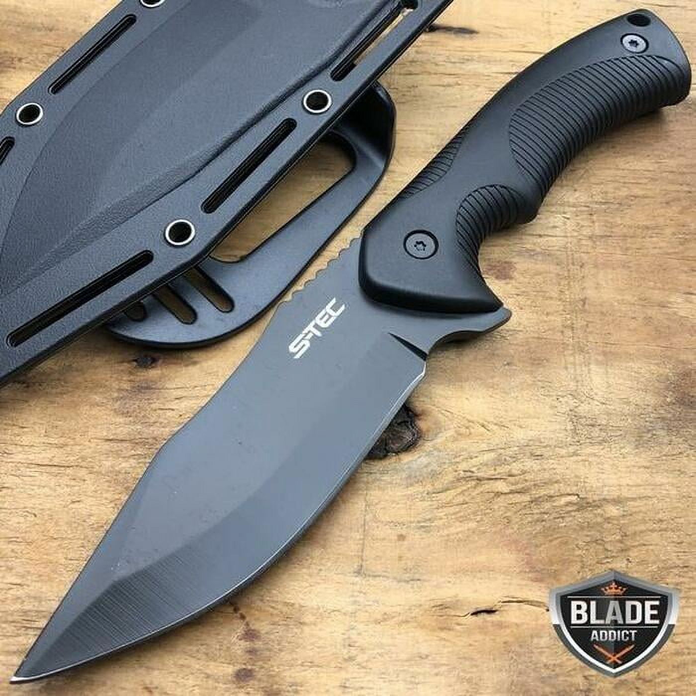 2 PC Camping Fixed Blade Hunting Survival Outdoor Tool Knife w/ Sheath + Axe Hatchet