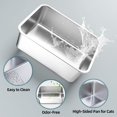 thumbnail image 3 of Caja de arena para gatos LOPYK de acero inoxidable, grande, 45 x 35 x 15 cm, 3 of 7