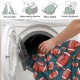 thumbnail image 4 of Football Icon Darkgreen Pattern Soft Sherpa Fleece Throw Blanket, Warm Cozy Plush Blanket for Sofa Bed Couch, All Season, 60"x80", 4 of 5