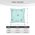 thumbnail image 4 of DouZhe Velvet Decorative Throw Pillow Covers Set of 2, Soft Square Cushion Cover with Invisible Zipper Blue Memphis Style Elements Printing, 16"x16", 4 of 7