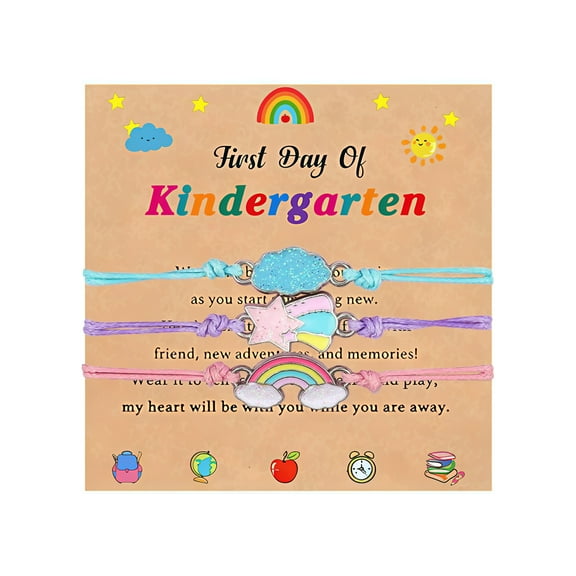 Back to School Gifts for Her, Kindergarten Start Inspiration Bracelets for Daughter Granddaughter