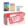Nintendo Switch Lite Coral with Overcooked! 2 and Mytrix Accessories NS Game Disc Bundle Best Holiday Gift