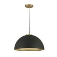 thumbnail image 2 of Trade Winds Hazel 1-Light Pendant in Matte Black with Natural Brass, 2 of 5
