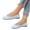 Blue, variant on Women's Slip On Flats Square Toe Fashion Casual Leather Chunky Low Heels Ballet Flats Wide Comfortable Walking Shoes Slip-On Loafers Dress Shoes Pink 8 Wide