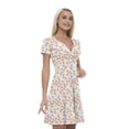 thumbnail image 1 of Women’s A Line Poppy Flower Summer Dress, Retro Triangle Arrangement, Cross Wrap V Neck, 6 Sizes, by Ambesonne, 1 of 2