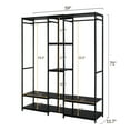 thumbnail image 3 of Stand Alone Wardrobe Organizer,Suspender Wardrobe Hanger And Multiple Storage Racks, Heavy Metal Wardrobe Storage Hanger For Bedroom - Black, 3 of 3