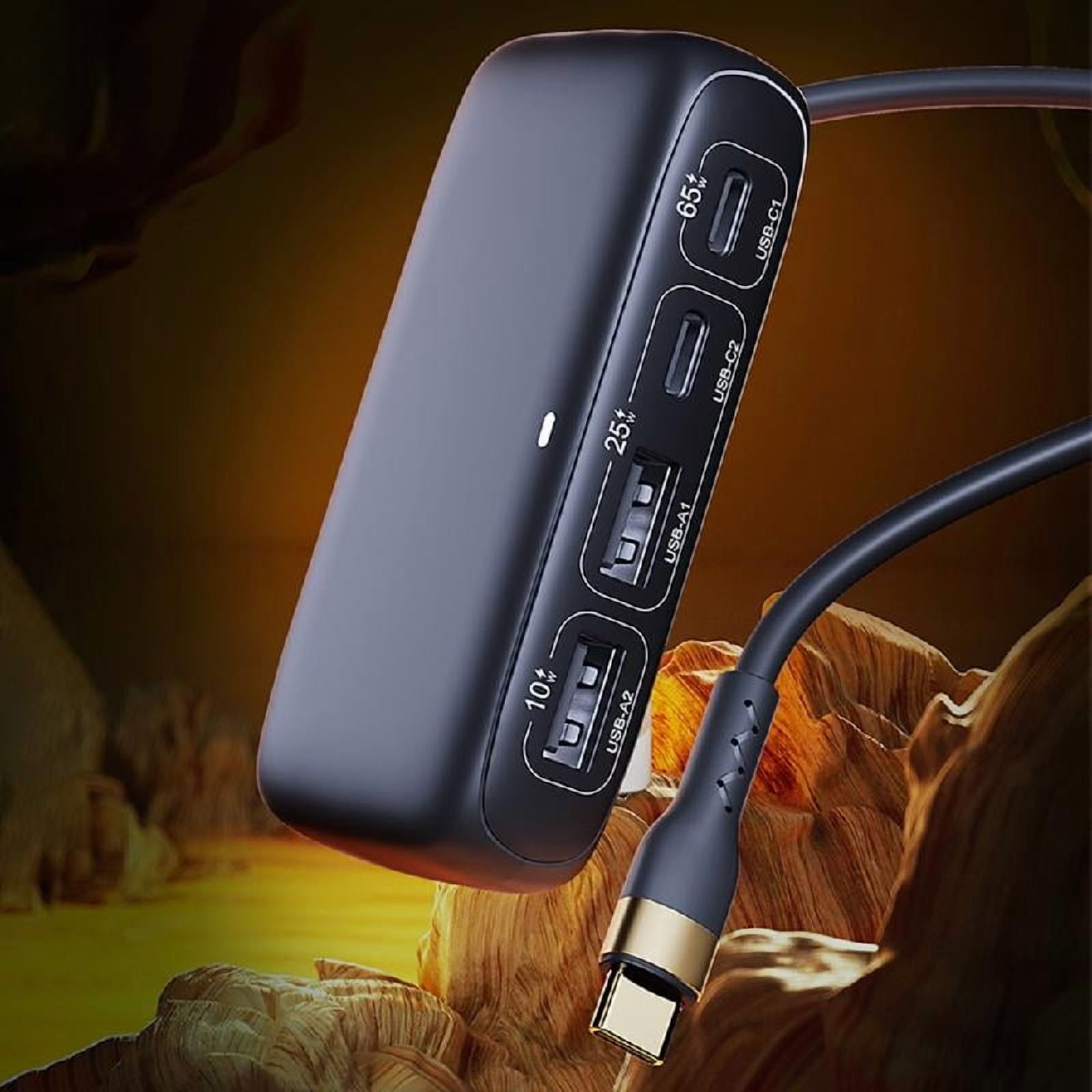 Compactly 65W Type C Hub USB C Power Data Splitter For Fast Charging On Travel