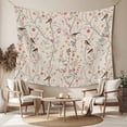 thumbnail image 2 of Flowers Birds Tapestry for Bedroom Wall Hanging Tapestry, Country Retro Botanical Floral Branches Ceiling Backdrop Tapestries Poster Blanket Wall Decor for Teens Room Living Room Dorm 39" x 59", 2 of 8