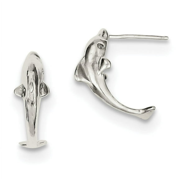 Primal Silver Sterling Silver Dolphin Mini Earrings