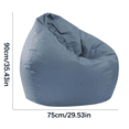 thumbnail image 5 of chaungfeng Large Lazy Sofas Cover Chairs wthout Filler, Cloth Lounger Seat Bean Bag Pouf Puff Couch Tatami Living Room Beanbags (Gray, 30x35inches), 5 of 8