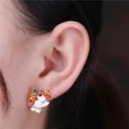 thumbnail image 2 of Pendientes de Navidad de dibujos animados de moda para mujer Pendientes de campana de Santa Wmkox8yi sjalhkljlk4516, 2 of 4