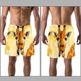 thumbnail image 3 of luoweisi Men's Beach Shorts Quick Dry Swim Trunks with Mesh Lining Giraffe 2XL, 3 of 5