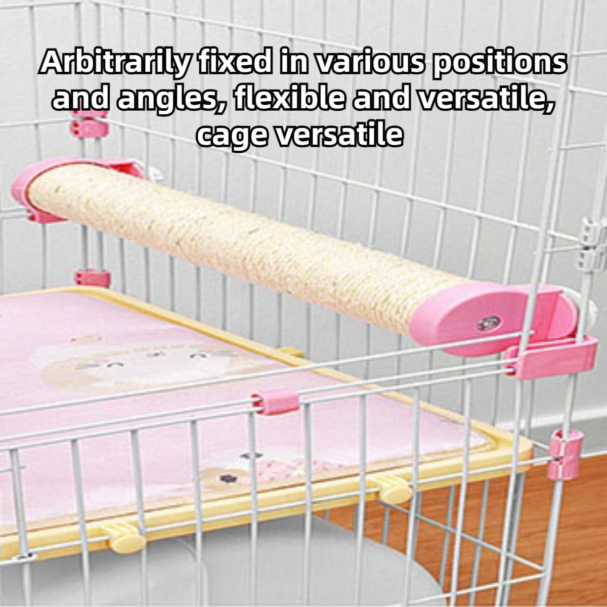 ABPETE Rabbit Scratching Posts Cage,Rabbit Scratching Pole Designed for Cage Bunny Scratcher Sisal (Blue)