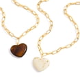 thumbnail image 3 of Sunyuer 18K Gold-Plated Stainless Steel & Resin Heart Pendant Necklace for Women - Classic & Versatile Fashion Jewelry with Fade-Resistant Finish, 3 of 7