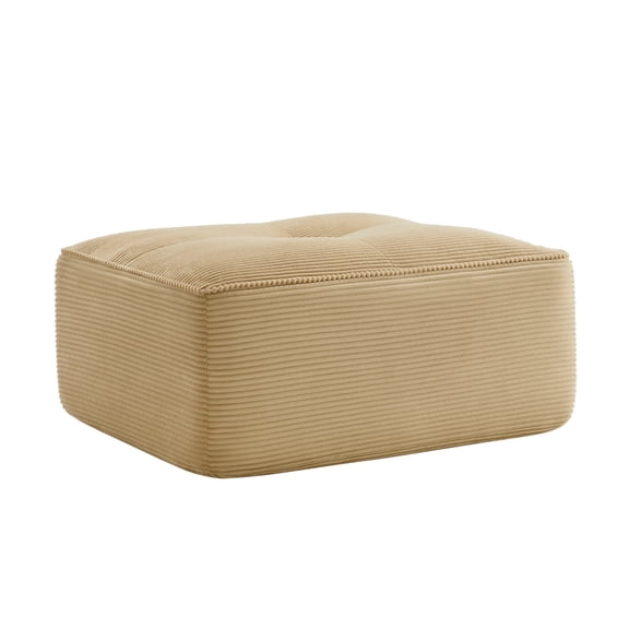 Ottoman Corduroy, No Assembly Required (Camel)