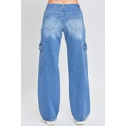 Womens Cargo Jeans with Bungee Hem