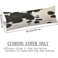 thumbnail image 3 of Cow Print Body Pillow Cover 20"x54" Pillow Case Black and Brown Cowhide Western Farmhouse Long Pillow Cases Protector with Zipper Decorative Soft Bedding Pillowcase Rectangle Cushion Covers for Bed, 3 of 5