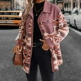 Ygbgbb Womens Oversized Fleece Jacket Fashion Western Aztec Print