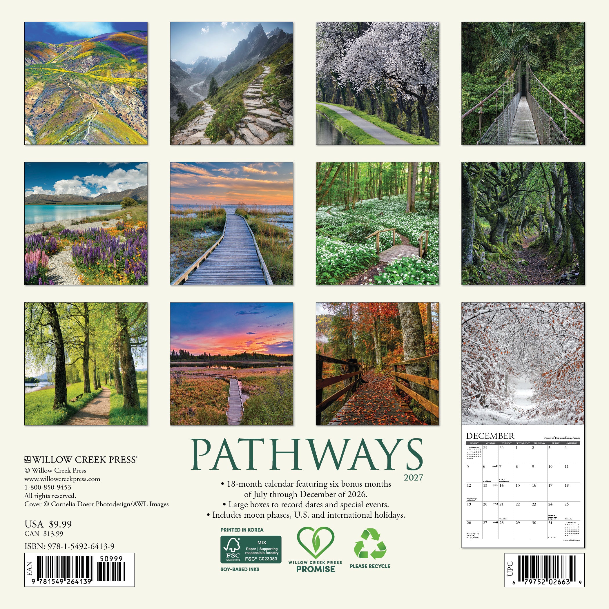 Willow Creek Press, Pathways 2027 Mini Wall Calendar