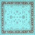 thumbnail image 1 of Ahgly Company Indoor Square Oriental Light Blue Traditional Area Rugs, 8' Square, 1 of 4