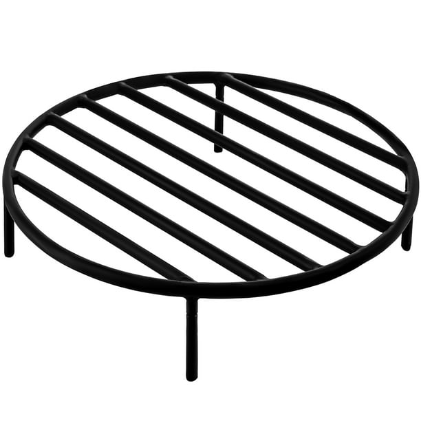 Vevor Fire Pit Grate Heavy Duty Iron Round Firewood Wood 22 Firepit With Black Paint 4 Removable Legs For Burning Fireplace And Vevor Fire Pit Grate Heavy Duty Iron, 24 Round Fireplace Grate