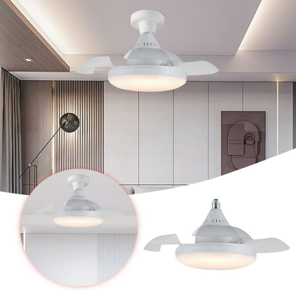 15.7 Inch Ceiling Fan With Light Low Profile Flush Mount Ceiling Fan Without Borderless Led Light Fan For Livingroom Bedroom-White 2