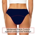 thumbnail image 5 of NMMUED Women's Bikini Bottom Mid Rise Full Coverage Swimsuit Bottom Only Navy M, 5 of 7