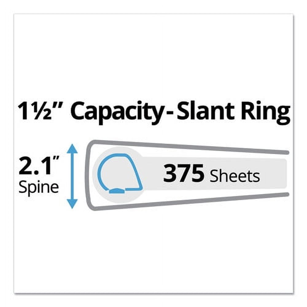 Durable Non-View Binder With Durahinge And Slant Rings, 3 Rings, 1.5" Capacity, 11 X 8.5, Green | Bundle of 5 Each